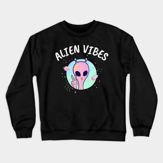 Alien vibes Crewneck Sweatshirt by Wolf Clothing Co